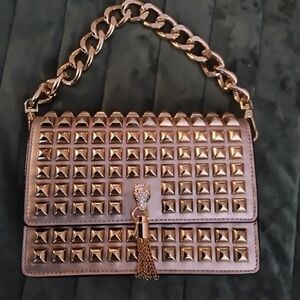 Aldo  Gold Studded Crossbody Bag